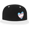 thumbnail image 2 of Transgender Heart Gift LGBT Trucker Hat Baseball Cap Men Ponytail Hat Women Dad Hat Adjustable Sun Hat White, 2 of 8
