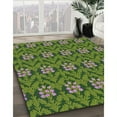 thumbnail image 3 of Ahgly Company Machine Washable Indoor Square Transitional Dark Forest Green Area Rugs, 3' Square, 3 of 7
