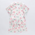 thumbnail image 4 of Summer Cute Outfit Toddler Baby Boys Girls Pajamas Button-Down PJs Shorts Set 2 Piece Short Sleeve Cotton Pajama Set, 4 of 4