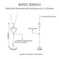 thumbnail image 4 of Rosec Jewels Heart Key Pendant Necklace with Diamond for Women (HI-SI Quality) - Chain included - Ready to Gift with Jewelry Box, 925 Sterling Silver, 4 of 6