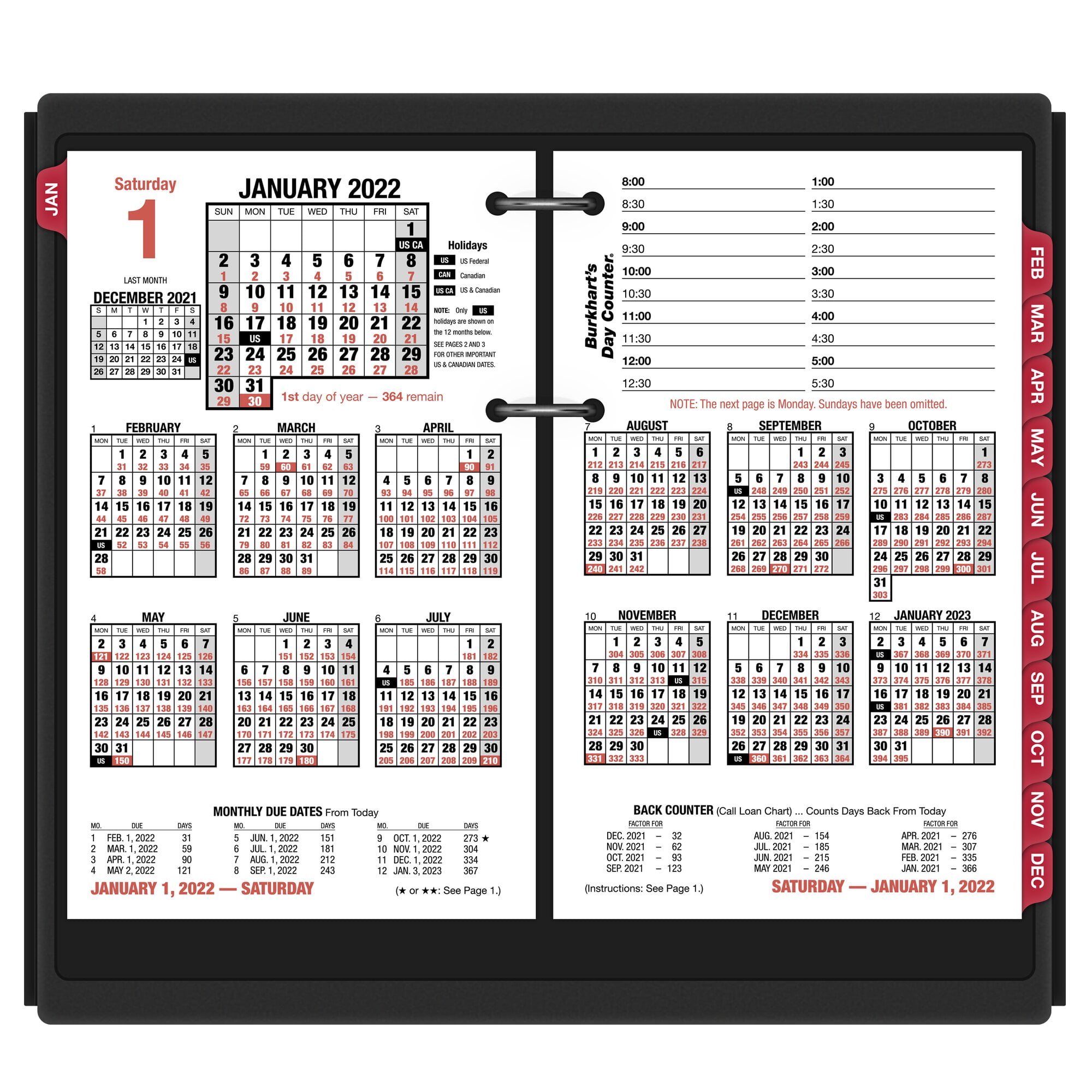 At A Glance Daily Loose Leaf Desk Calendar Refill