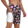 thumbnail image 3 of Picia Elements pattern Mens Swim Trunks with Compression Liner Stretch Beach Shorts Quick Dry with Zipper Pockets No-Chafing Board Shorts-Small, 3 of 9