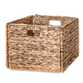 thumbnail image 6 of 12.7 in Foldable Water Hyacinth Storage Basket with Iron Wire Frame, 6 of 6