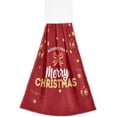 thumbnail image 2 of GZHJMY Merry Christmas Hanging Tie Towels Set of 2, Soft Absorbent Kitchen Hand Towels with Hanging Loops for Kitchen Bathroom Farmhouse Home Decor, 18.2 x 14 Inch Wash Cloths, 2 of 7