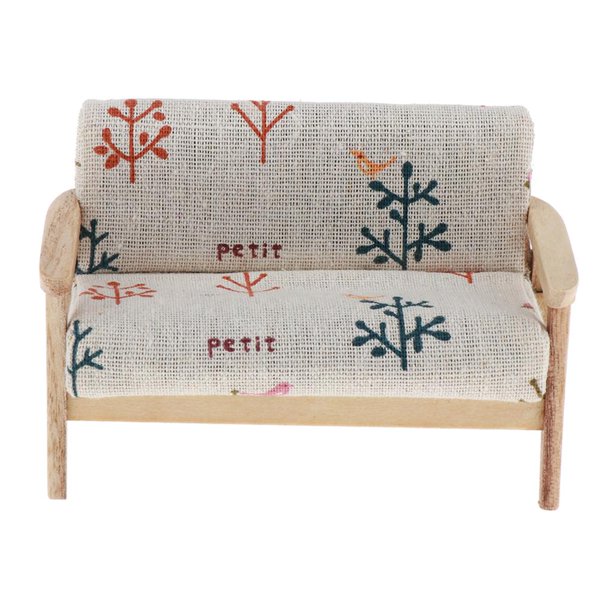 Sofá Miniatura de Casa de Muñecas Sunnimix Escala 1/12 Asiento de Amor Juguetes Regalo