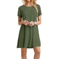 thumbnail image 1 of Vestido de manga corta deseo estilo caliente Eccomum Verde XXL, 1 of 5