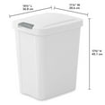 thumbnail image 2 of Sterilite 7.5 Gallon TouchTop Wastebasket w/ Titanium Latch, White 16 Ct, 2 of 9