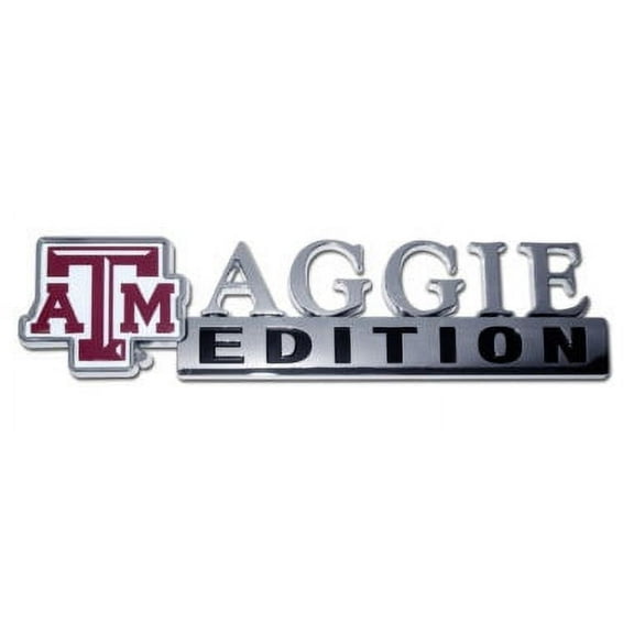Elektroplate Officially Licensed Texas A&M Aggie Edition Chrome Automotive Emblem