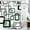 01-green-grey, variant on Modern Black Grey Shower Curtain, Grey and White Geometric Fabric Shower Curtains Set, Waterproof Shower Curtains for Bathroom,72 x 72 inch