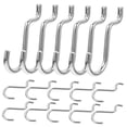 thumbnail image 4 of AURARMLET Compact Silver Pegboard Hooks 20Pack for Tool Storage in the Garage, 4 of 7