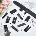thumbnail image 4 of 1Box Iron Waist Belt Clip with Brass Garment Rivets Mixed Color 63x15x8mm & 55x25x8mm, 4 of 5