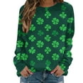 thumbnail image 3 of HAiming St Patricks Day Sweatshirt Women Shamrock Shamrock Green Long Sleeve Pullover Patty's Tops, 3 of 5