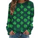 thumbnail image 4 of Xuyuer St. Patricks Day Sweatshirts for Women Irish Shamrock Shirt Clover Graphic Pullover Long Sleeve Tops, 4 of 5