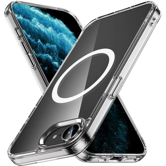 Nakedcellphone Transparent Series for Apple iPhone 17e / 16e Phone Case, Clear Acrylic - Compatible with MagSafe