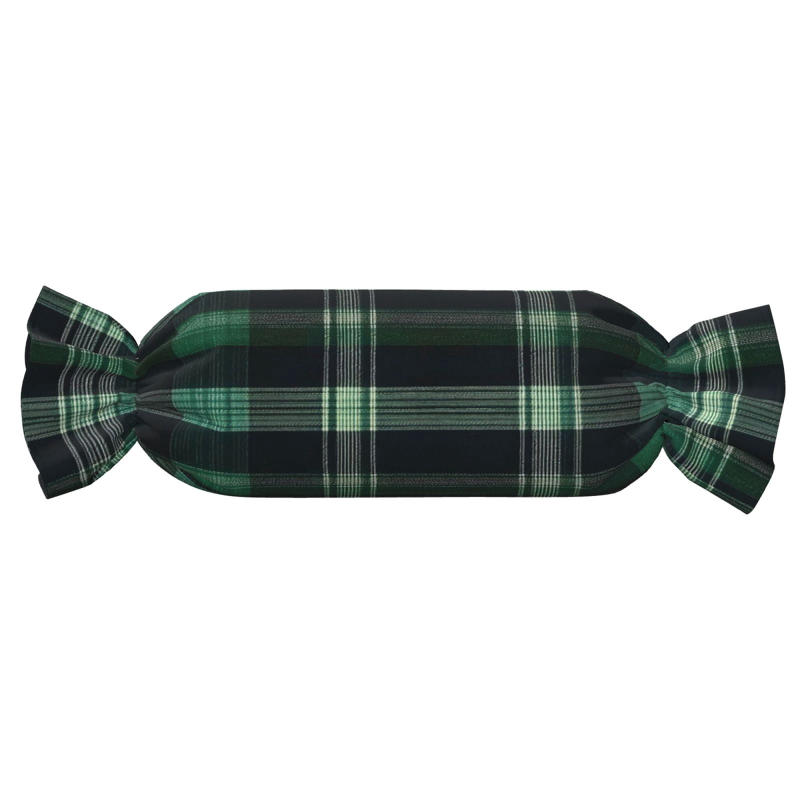 Candy Throw Pillow Travel Cervical Pillow Cylindrical Neck Body Cushion With Insert For Bed Couch Home Decor 9.8x24.4in Green Buffalo Plaid Check Tartan Scotland_1