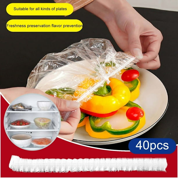 BuleStore Plastic Reusable Food Storage Covers Elastic Bowl Covers Wrap