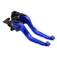 thumbnail image 1 of Palancas de freno y embrague cortas únicas para Kawasaki Ninja 500 2024-2025, ajustables en 6 posiciones, palanca de freno de manillar de motocicleta de aleación de aluminio azul sólido, 1 par, 1 of 4