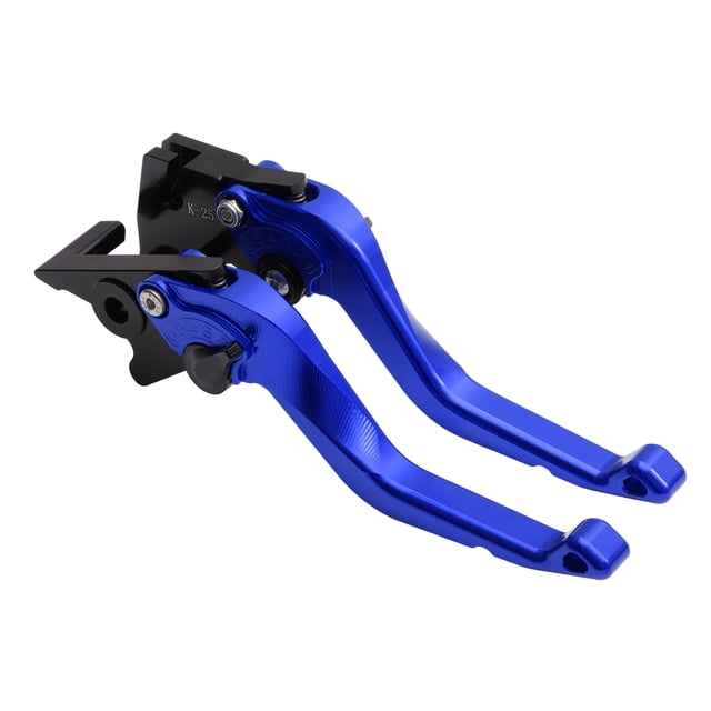Palancas de freno y embrague cortas únicas para Kawasaki Ninja 500 2024-2025, ajustables en 6 posiciones, palanca de freno de manillar de motocicleta de aleación de aluminio azul sólido, 1 par
