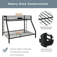 Bellemave Metal Bunk Bed Twin XL over Queen, Heavy Duty Bunk Bed Frame