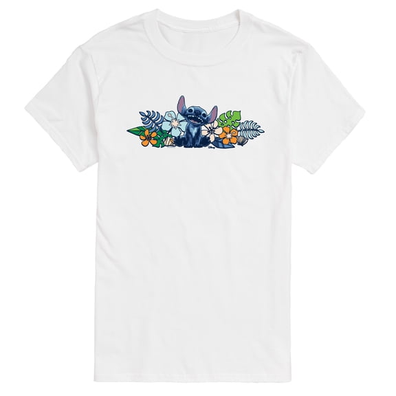 Lilo & Stitch - Stitch Flowers - Men's Short Sleeve Graphic T-Shirt