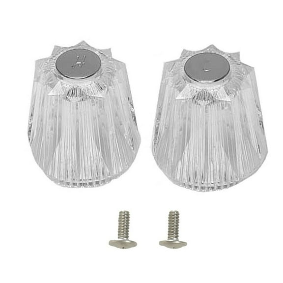 lixuesong 2/3Pcs Acrylic Faucet Replacement Knobs Hot And Cold Shower Knob Shower Faucet Handle for Tub And Shower Faucets