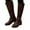 Brown, variant on Motorcycle Riding Boots for Women Fashion Wide Knee High Boots Horse Riding Tall Combat Boots