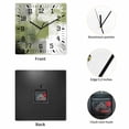 thumbnail image 2 of Sage Green Ombre Wooden Wall Clock Silent Non Ticking, Vintage Shabby Abstract Plaid Art Square Wall Clocks Battery Operated, Decor Clock for Home Office, Living Room, Kitchen, 12 Inch, 2 of 9