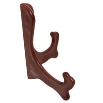 Pretyzoom 1Pack Picture Stand Easel Brown Plastic Plate Hanger for Dining Room Table Setup and Home Decor