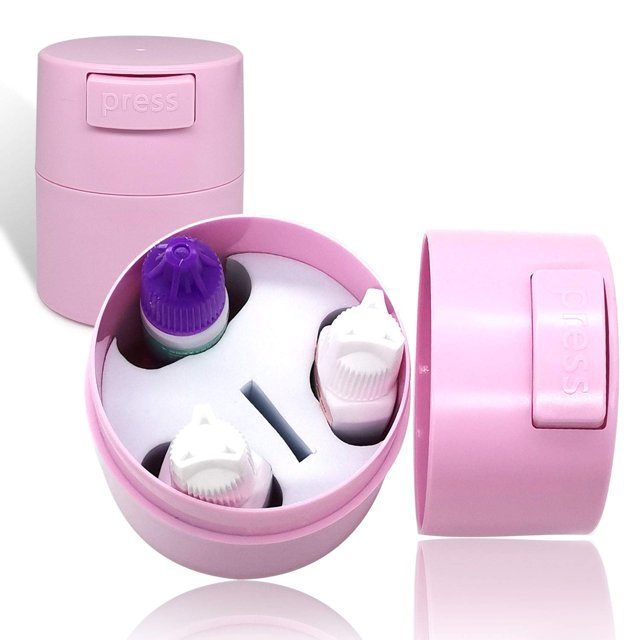 Contenant de Colle pour Extension de Cils-Réservoir de Colle pour Cils-Pot de Colle Scellé pour Femmes-Fournitures de Greffage de Cils (Rose)