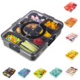 thumbnail image 1 of Caja de aperitivos acanalada FEIOOD con soporte para comidas con tapa y asa, 1 of 7