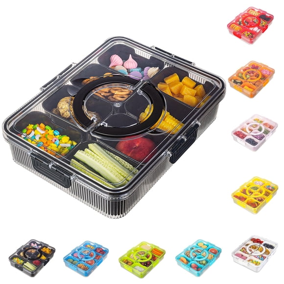 Caja de aperitivos acanalada FEIOOD con soporte para comidas con tapa y asa