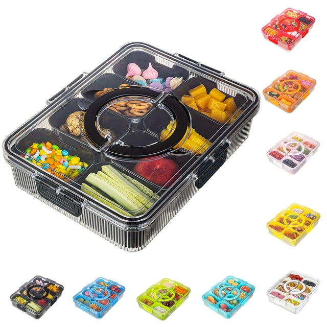 Caja de aperitivos acanalada FEIOOD con soporte para comidas con tapa y asa