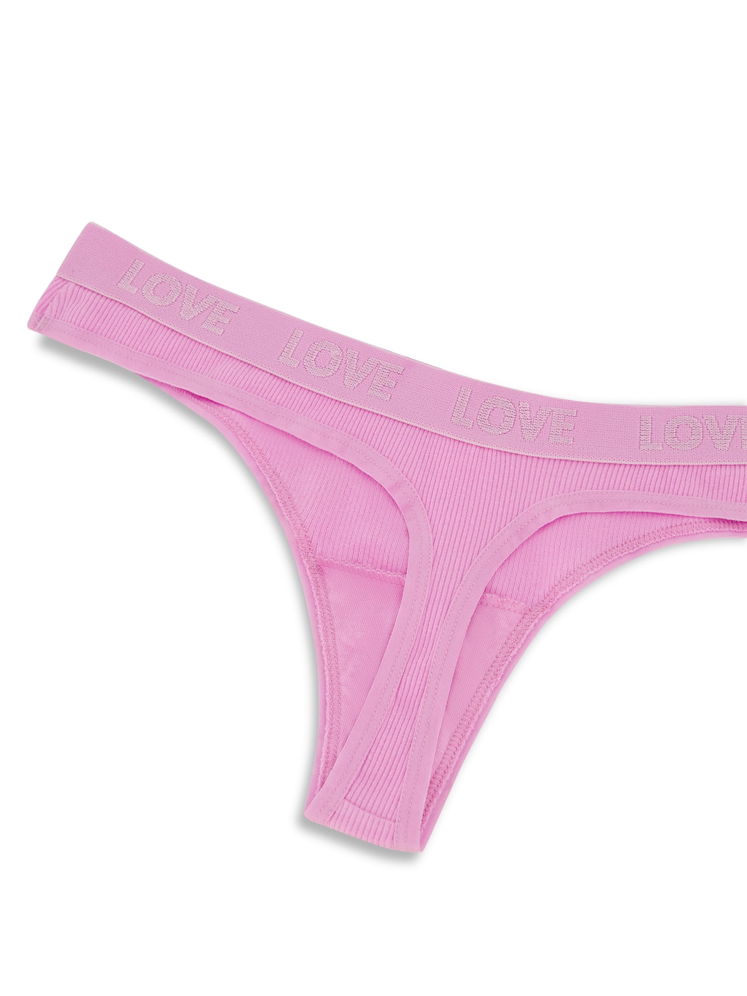 No Boundaries Junior's Jersey Thong Panty, 5-Pack
