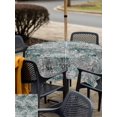 thumbnail image 5 of Outdoor Tablecloth with Umbrella Hole for Patio/Picnic/Party/Camping, Teal Grey Abstract Waterproof Table Cloth Square Cover Washable, Modern Graffiti Distressed Mottled Art (60"x 60"), 5 of 9