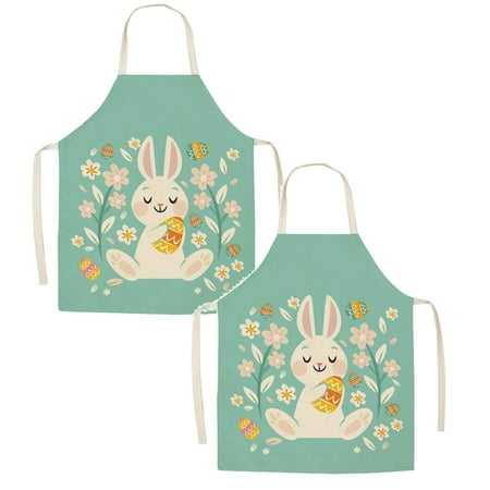 

Xubond Kitchen Essentials Easter Series Household Printing Linen Apron Kitchen Multi Function Funny Personality Creative Apron Easter Aprons For Women With Pockets