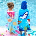 thumbnail image 5 of Joyfy Kids Hooded Beach Towel Poncho for Boys Girls Ages 3-10, 30"x50" Oversized Quick Dry Microfiber Mermaid Bath Towel for Pool, Super Absorbent Lightweight with Storage Bag, 5 of 7