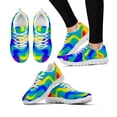 thumbnail image 1 of Zapatos de diseño psicodélico de colores de moda, zapatillas de tejido de punto con suela gruesa, zapatos ligeros para exteriores, zapatos de baloncesto, 1 of 6
