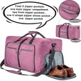 thumbnail image 4 of Ht Viik 65L/85LFoldable Travel Duffle Bag, Lightweight Checked Luggage with Shoe Compartment, Water-Resistant Weekender Overnight Bag for Men & Women, 4 of 7