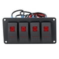thumbnail image 1 of Switch Panel, PC Waterproof Rocker Circuit Breaker, Ships  Yachts For Vehicles Blue Light,Red Light,Orange Light,Green Light, 1 of 8