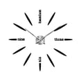 thumbnail image 1 of Bricolaje Reloj de Pared 3D Espejo Acrílico Gran Tamaño con Indicación de Números en Inglés Decoración Moderna Negro Soledad Reloj de pared con la etiqueta engomada del espejo, 1 of 5