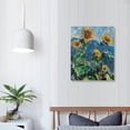thumbnail image 4 of Nawypu  Botanical Floral Framed Wall Art, Sunflowers Bathroom Art Decor Aesthetic, Canvas Art, Farmhouse Vintage Wall Decor for Bedroom Living Room, Office Still Life Paintings Gifts, 4 of 5