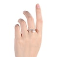 thumbnail image 3 of Anillo de plata de perlas de imitación anillo de apertura tamaño 7 de EEUU UU Anillo de plata ajustable de perlas simples de plata de circonita para mujer S925 para bodas Anggrek Otros, 3 of 8