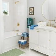 Beautiful by Drew Barrymore 6-Piece Dot Bath Towel Set, Soft 100% Cotton, Off White