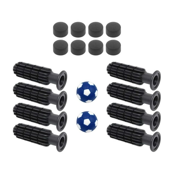 S SERENABLE 8 Pieces Table Football Replacement Handles Easy to Install Foosball Handles Dark Blue Footballs