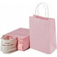 thumbnail image 1 of Bolsas de regalo de papel con asas Bolsas de papel Kraft medianas a granel para llevar comida para llevar y bodas, cumpleaños, suministros para fiestas y regalos (rosa-10 unidades) JM, 1 of 5