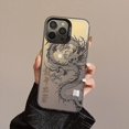 thumbnail image 3 of Funda de teléfono de dragón chino para iPhone, cubierta anticaída, 3D tótem, mitos orientales láser de lujo, leyendas, 11, 12, 13, 14 Pro Max, 15 Plus, nuevo, 3 of 5