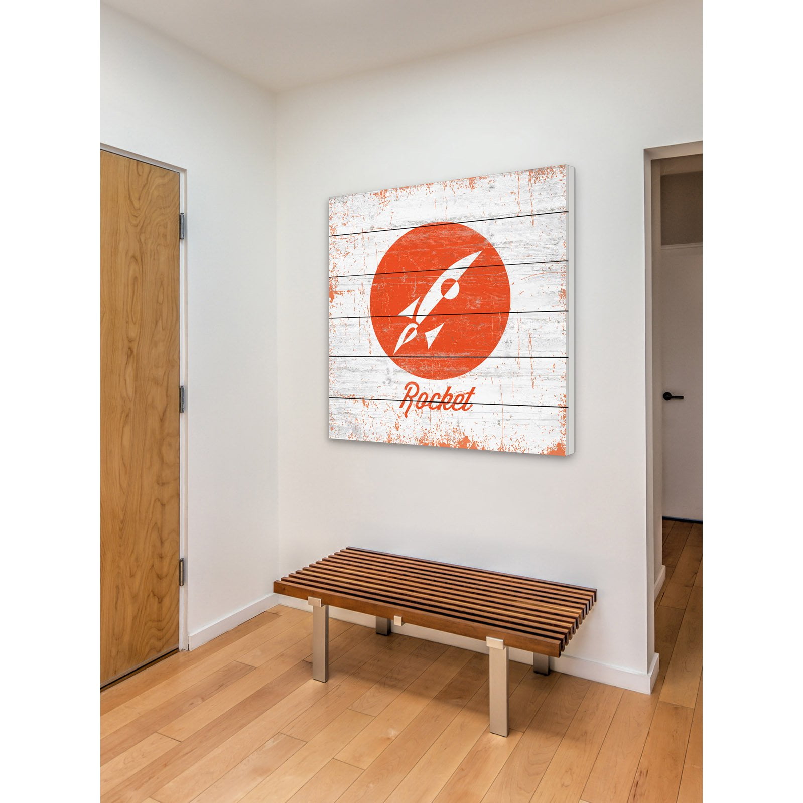 Marmont Hill - "Rocket" Painting Print on White Wood