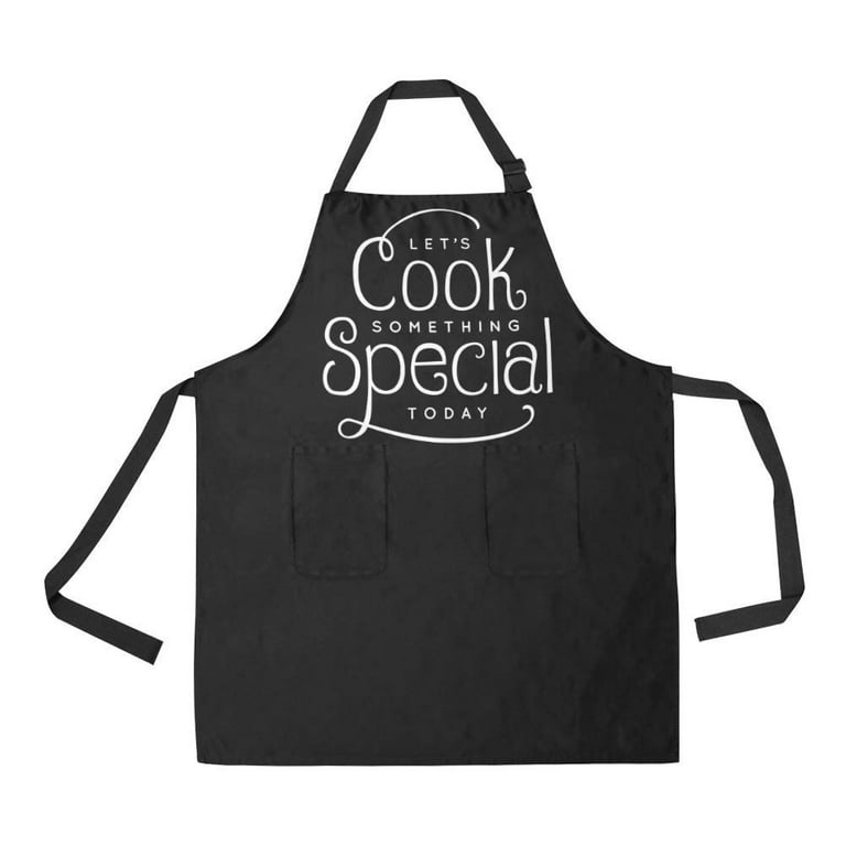 ASHLEIGH Funny Quotes About Cooking Chef Kitchen Apron, Adjustable Strap  Waist Ties, Front Pockets, Perfect for Cooking, Baking, Barbequing 