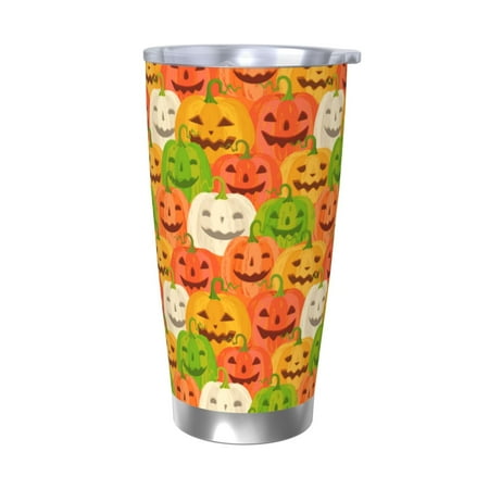 

Matuu Cartoon Pumpkins for 20oz Durable Thermal Cups Keep Drinks Cold and Hot Insulated Car Mug with Lid-Without Straw