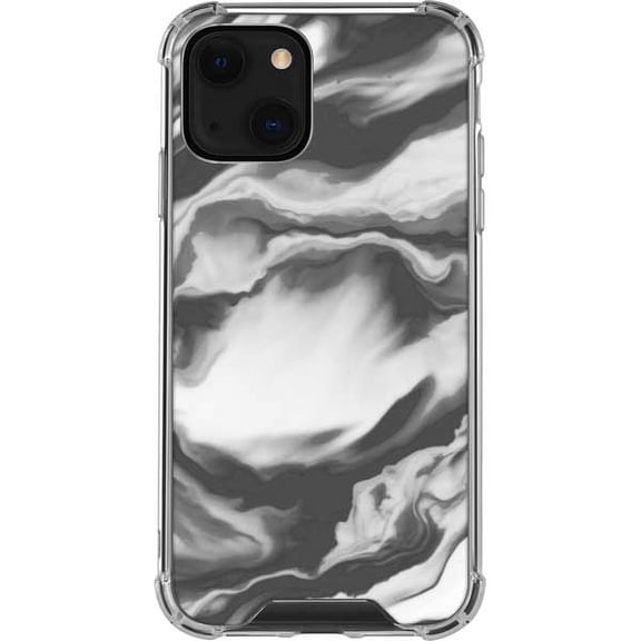 Skinit Marble Grey Marble Ink iPhone 13 Mini Clear Case
